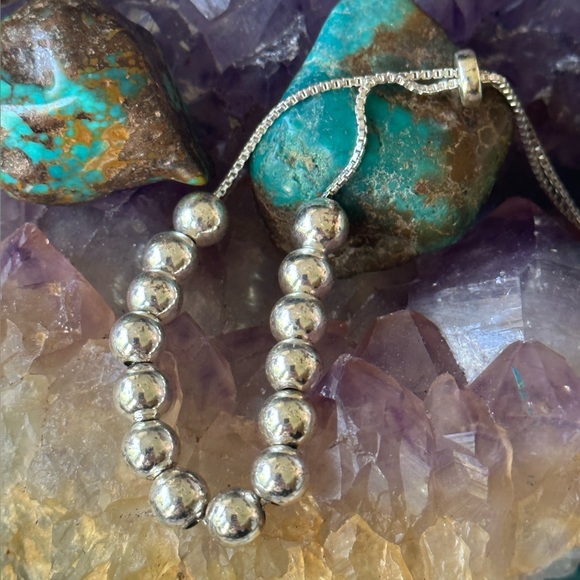 Sterling silver ball's adjustable bracelet - Picture 1 of 6